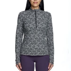 Spyder Women Fleece Printed Half Zip Sweater Jacket Active Wear Performance
